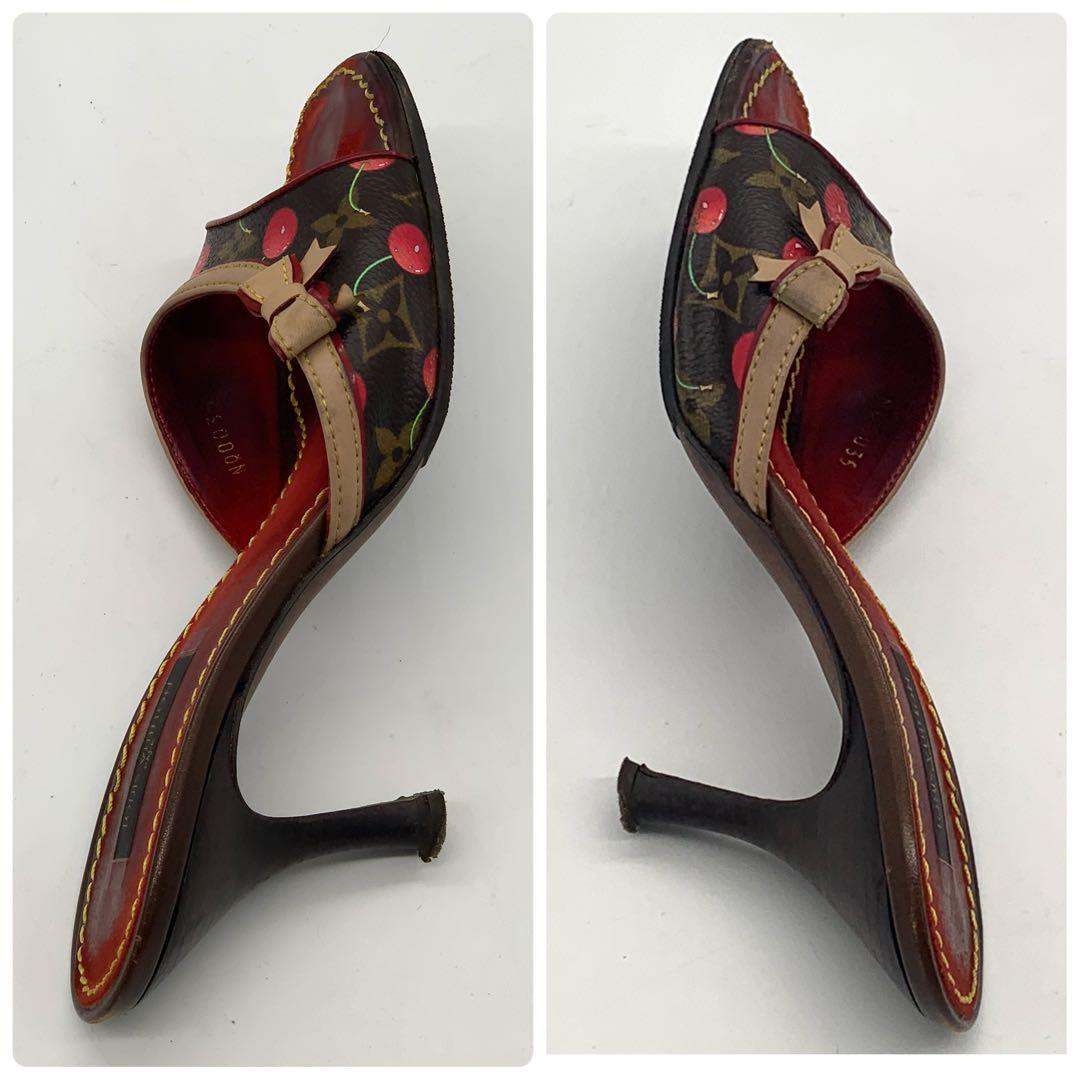 希少　ルイヴィトン　モノグラム　ミュール　チェリー　37（23.5～24.0）