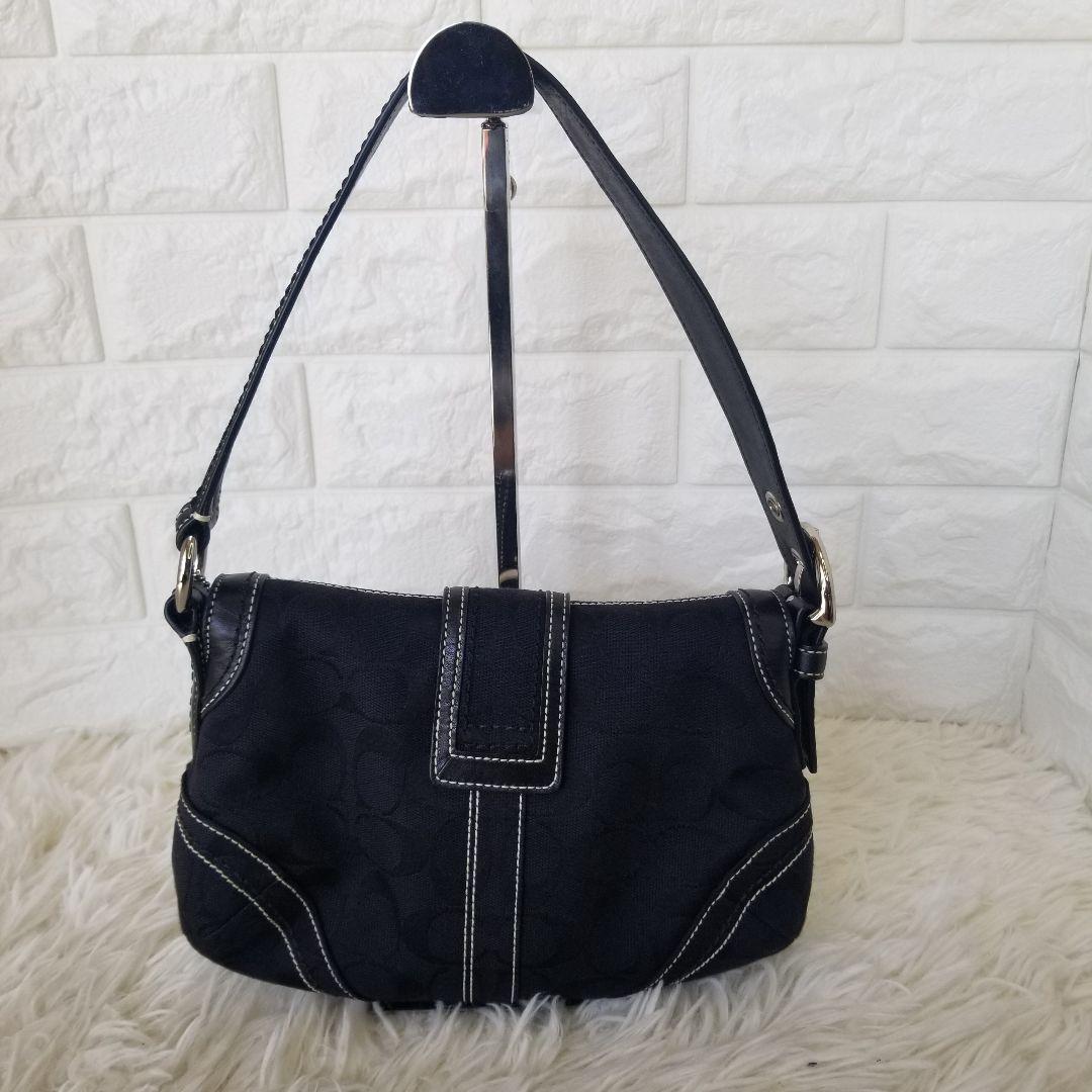 COACH／コーチ／SOHO／ソーホー／黒ブラック／シグネチャー／ワンショルダー