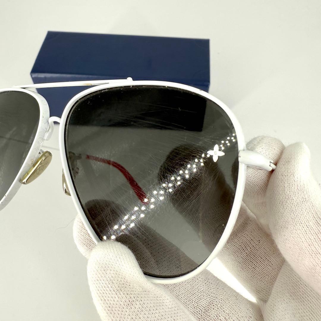 ルイヴィトン サングラス LV パイロット Z1637U ホワイト レッド