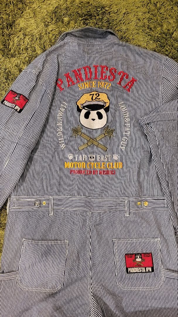 パンディエスタ ジャパン　つなぎ　刺繍　ヒッコリー