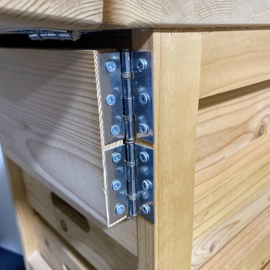 YAMAZEÑ バタフライキッチンストッカー キャスター付き ナチュラル