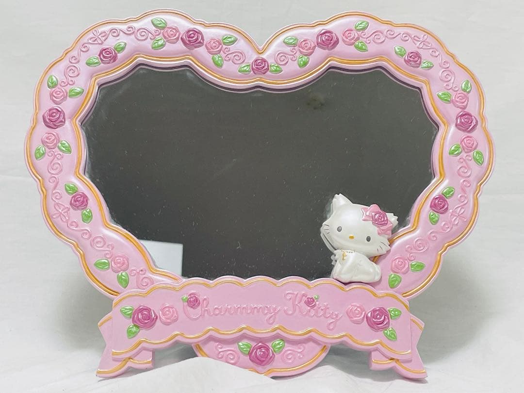 【中古品】希少 ローズ バラ チャーミーキティ ミラー 鏡 ピンク 2007年