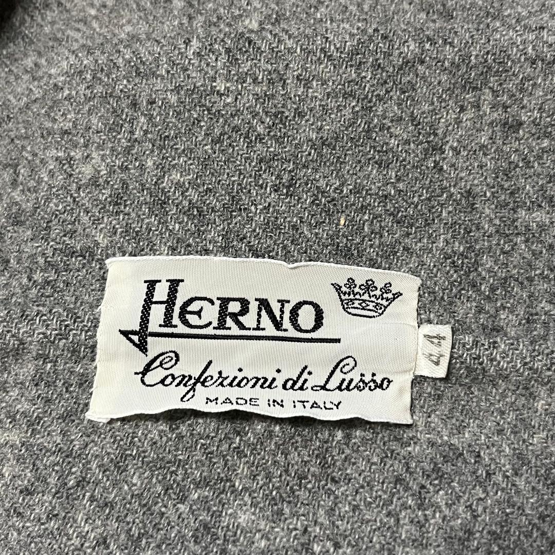 美品 ヘルノ HERNO イタリアウール テーラード ジャケット 44 グレー