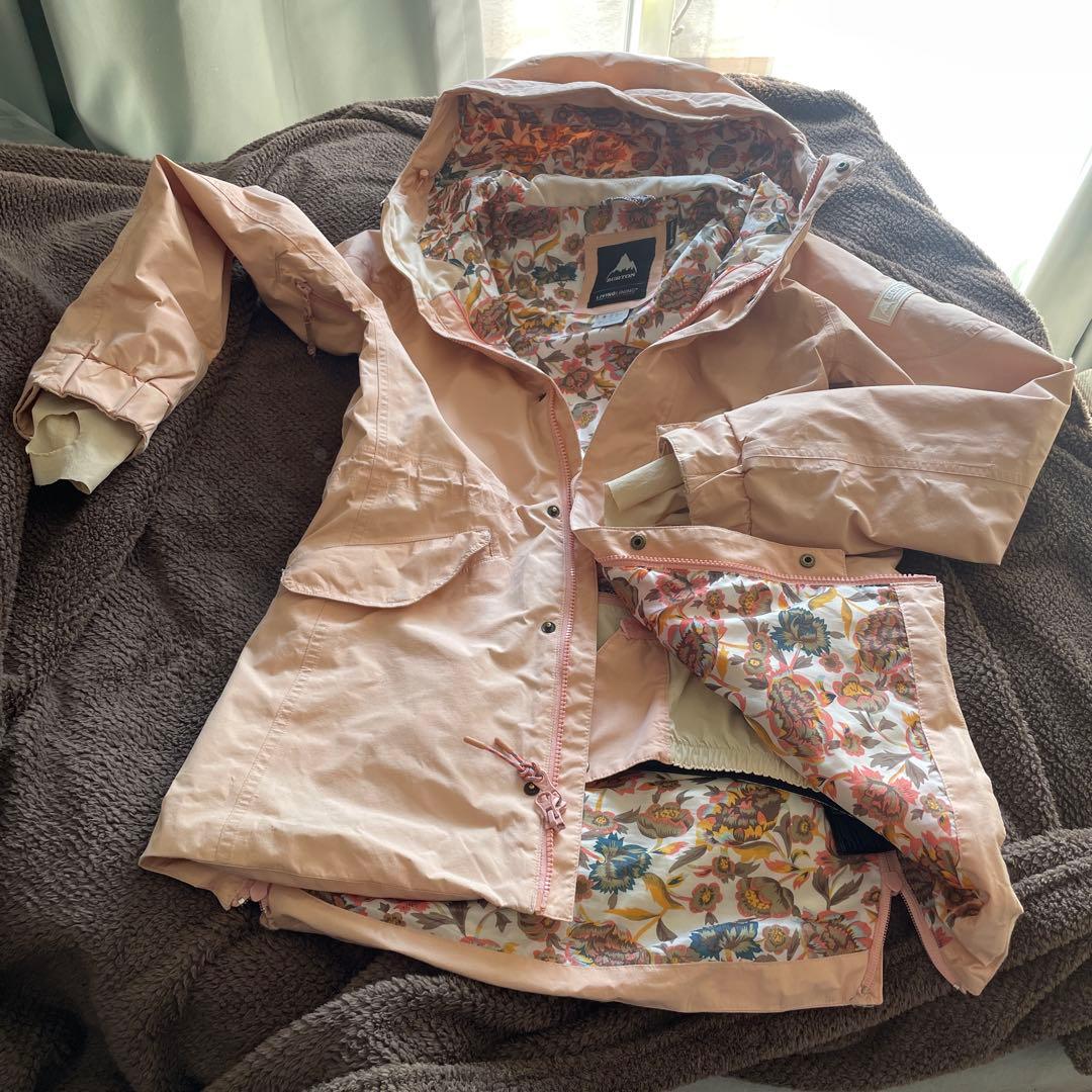 BURTON goretex フード付きピンクロングジャケット