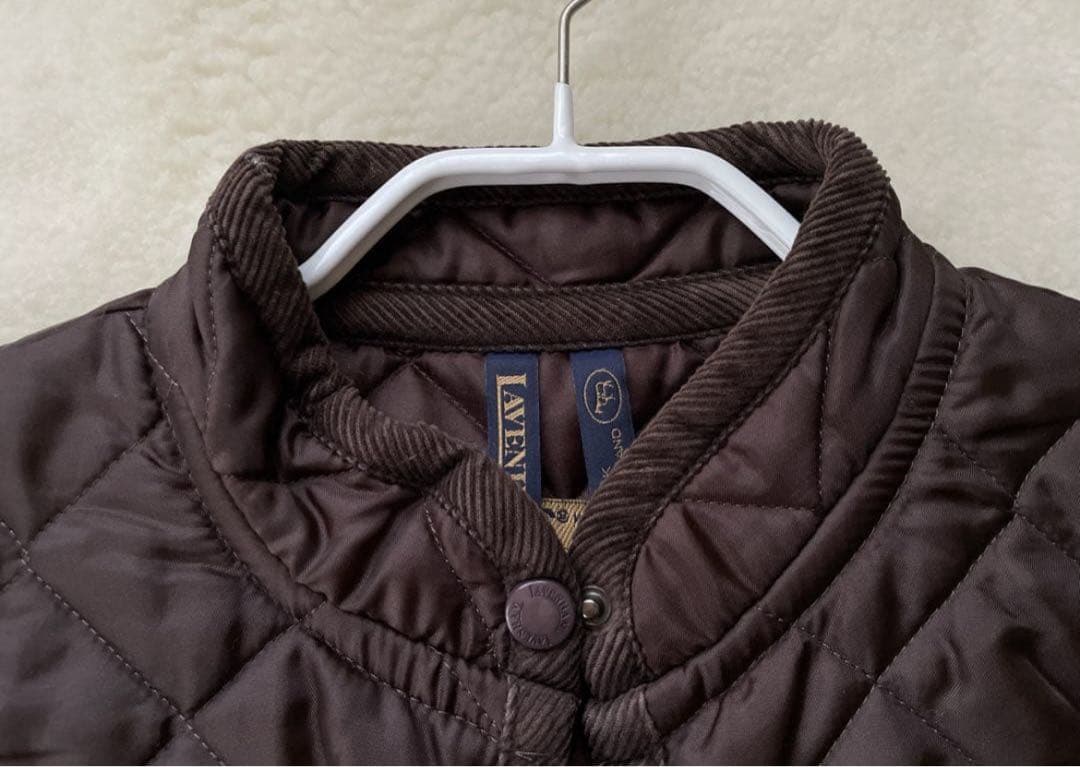 【38サイズ】LAVENHAM ラベンハム キルティングベスト ブラウン