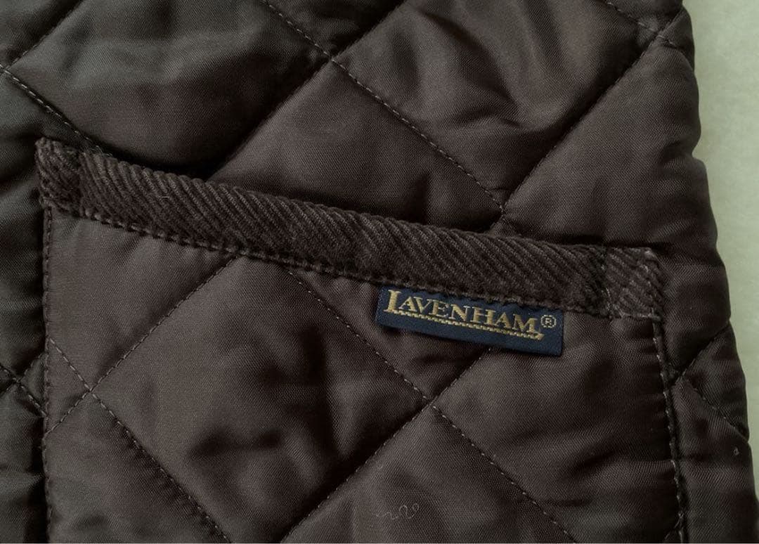 【38サイズ】LAVENHAM ラベンハム キルティングベスト ブラウン