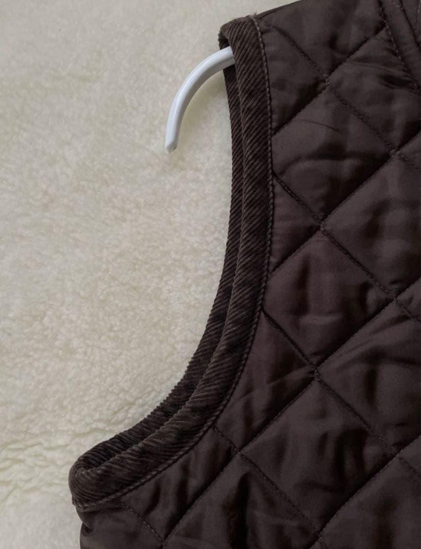 【38サイズ】LAVENHAM ラベンハム キルティングベスト ブラウン