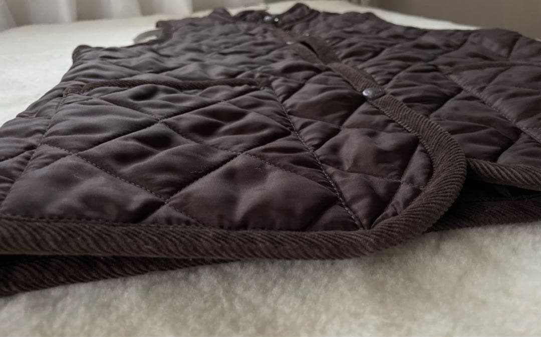 【38サイズ】LAVENHAM ラベンハム キルティングベスト ブラウン