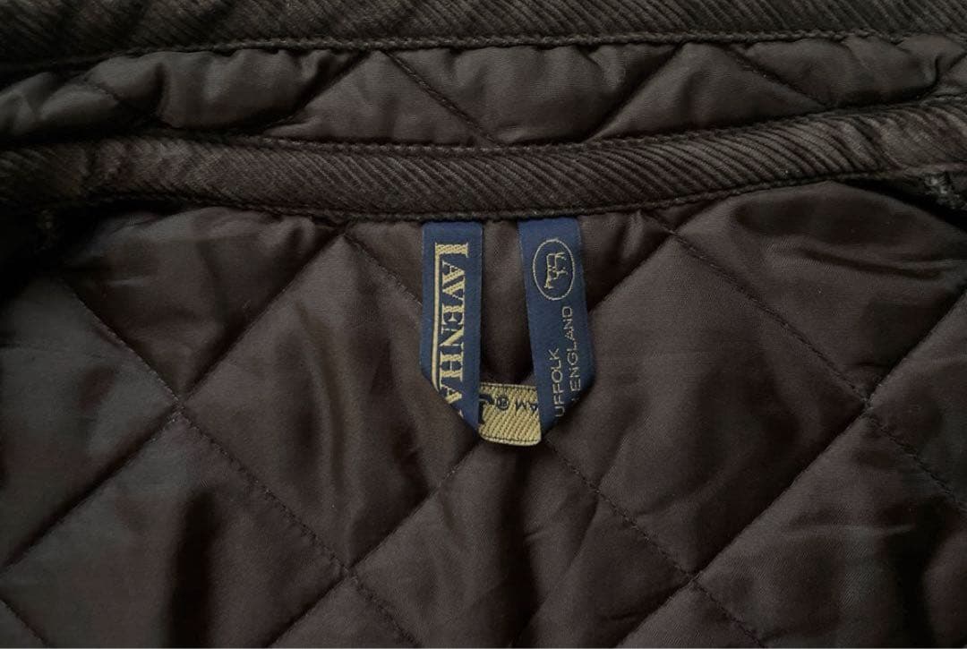 【38サイズ】LAVENHAM ラベンハム キルティングベスト ブラウン