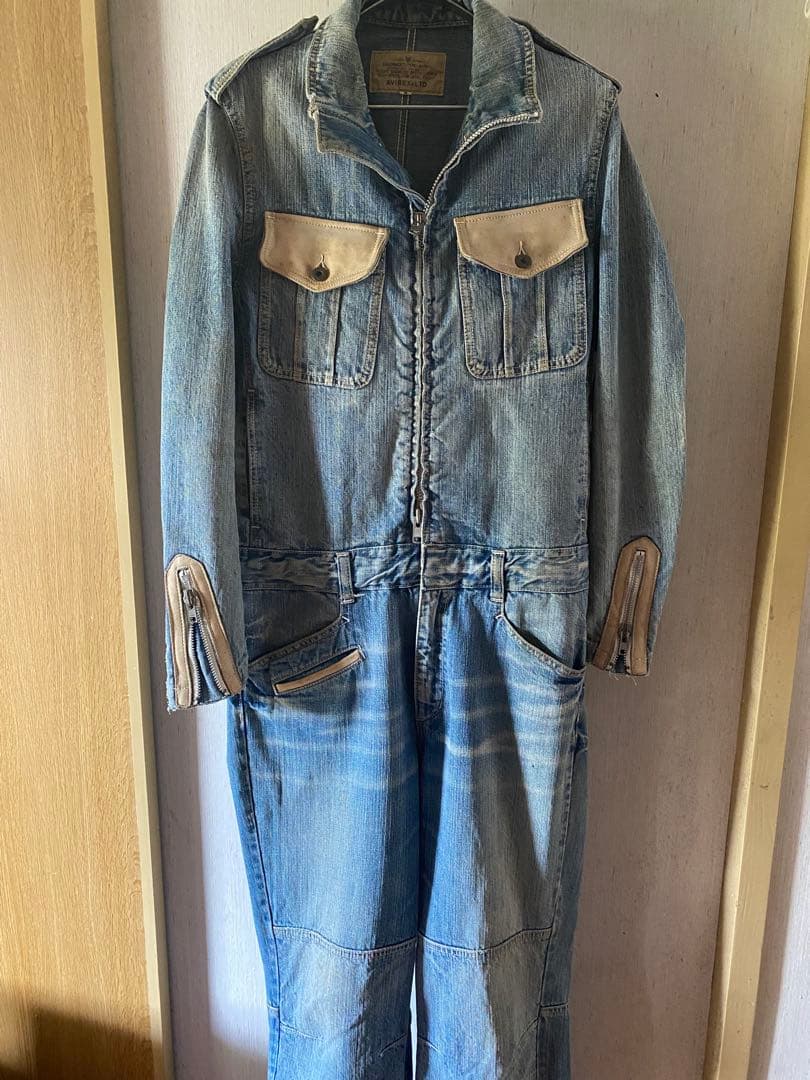 AVIREX デニムオーバーオール・つなぎ　Mサイズ
