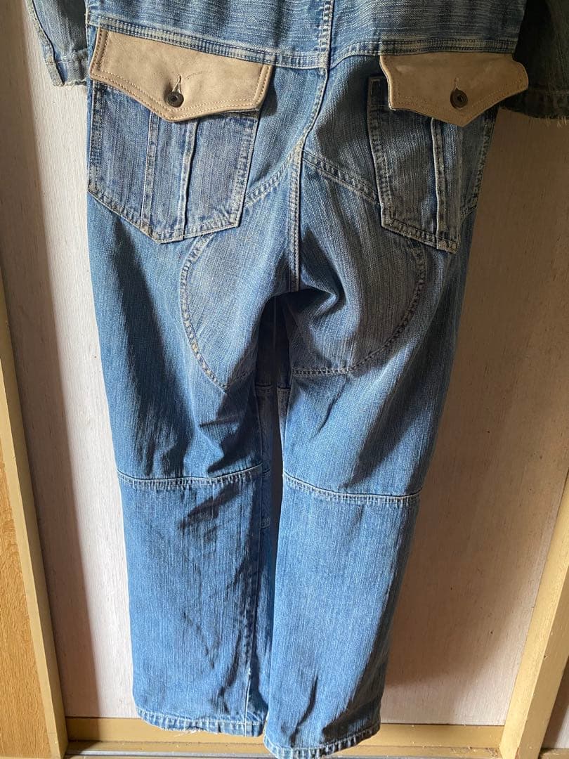 AVIREX デニムオーバーオール・つなぎ　Mサイズ