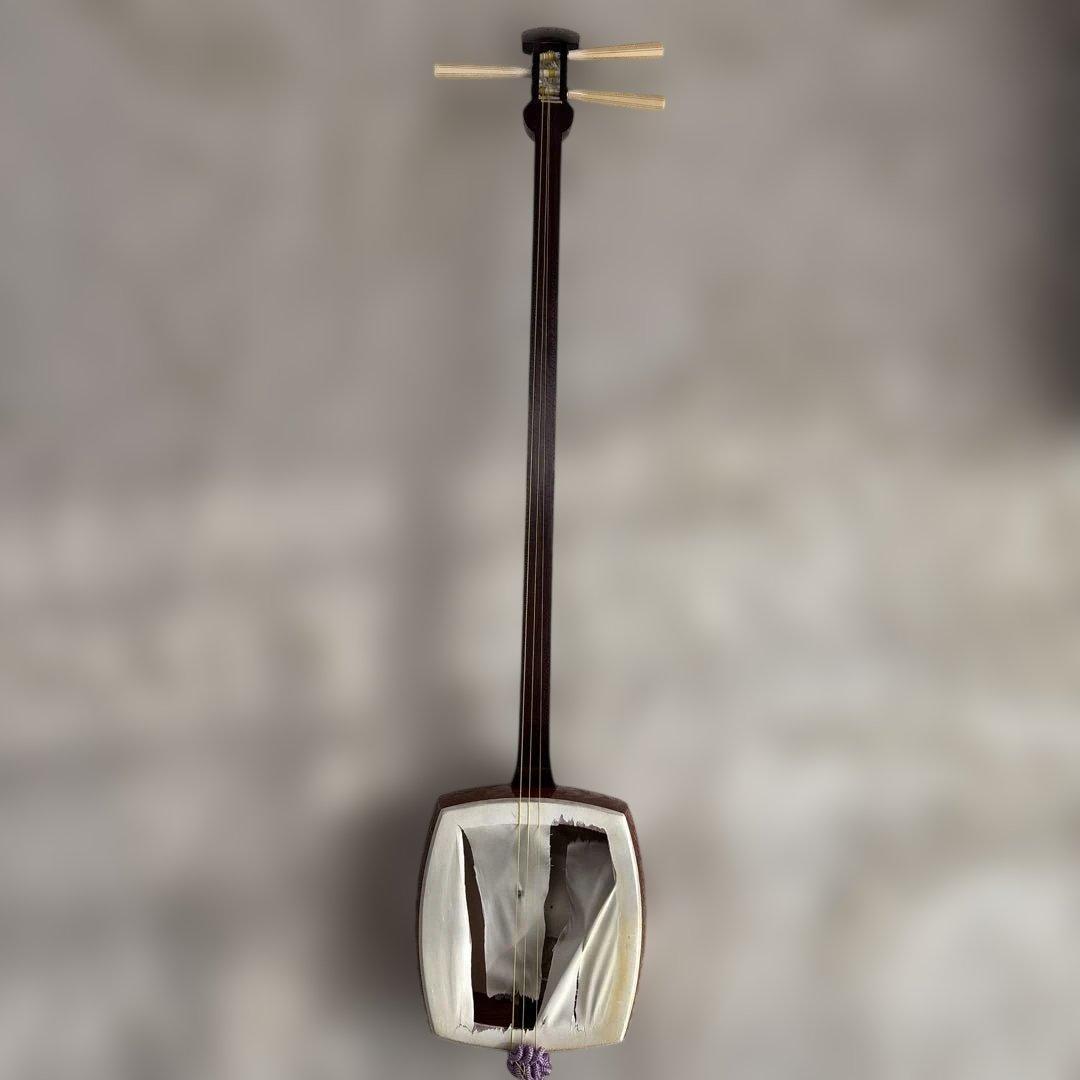 高級品？紅木！中棹！折り畳みケース付き★三味線セット◎