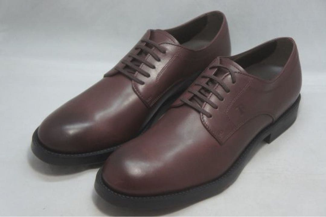 伊製 TOD'S トッズ 新品 ゴンミーニ プレーントゥ 8サイズ ボルドー