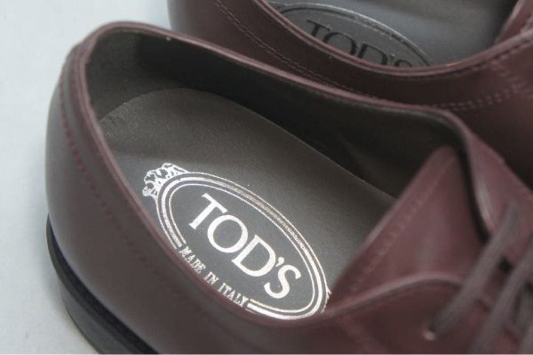 伊製 TOD'S トッズ 新品 ゴンミーニ プレーントゥ 8サイズ ボルドー