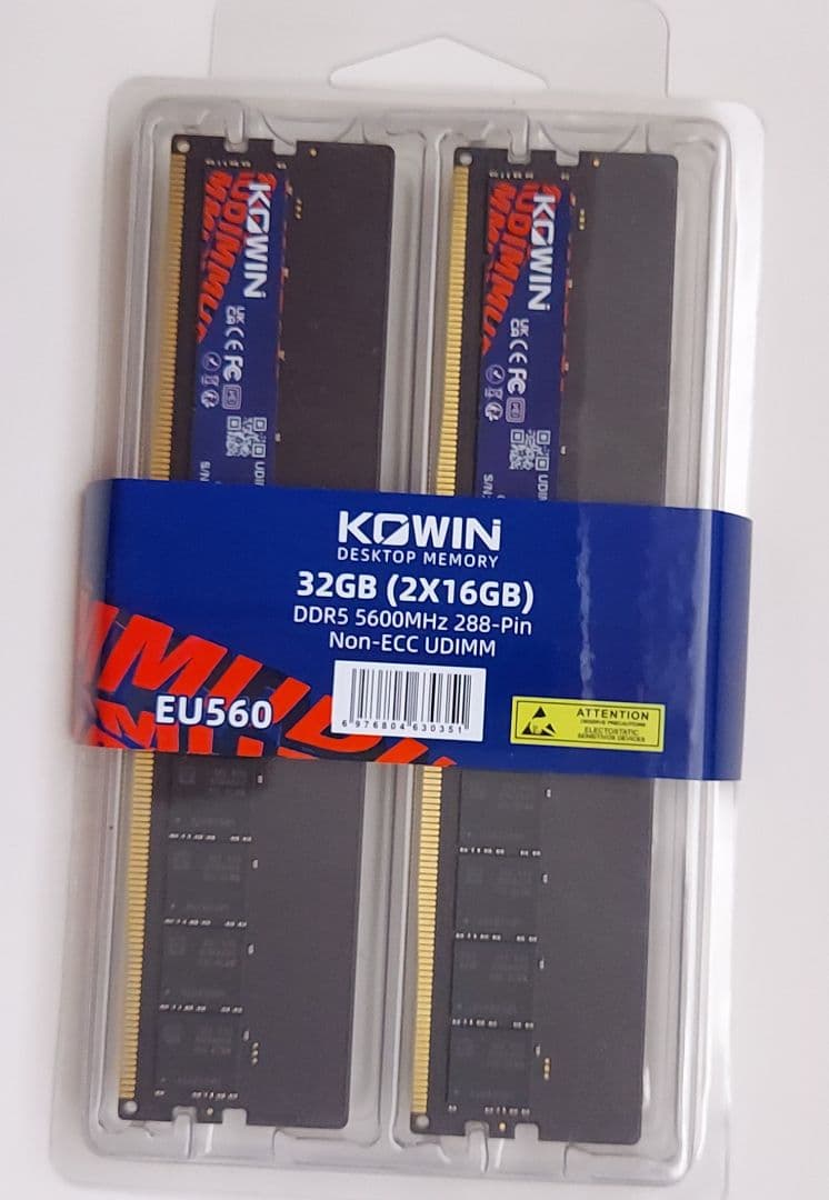 【新品】KOWIN 32GB (2x16GB) DDR5 5600MH