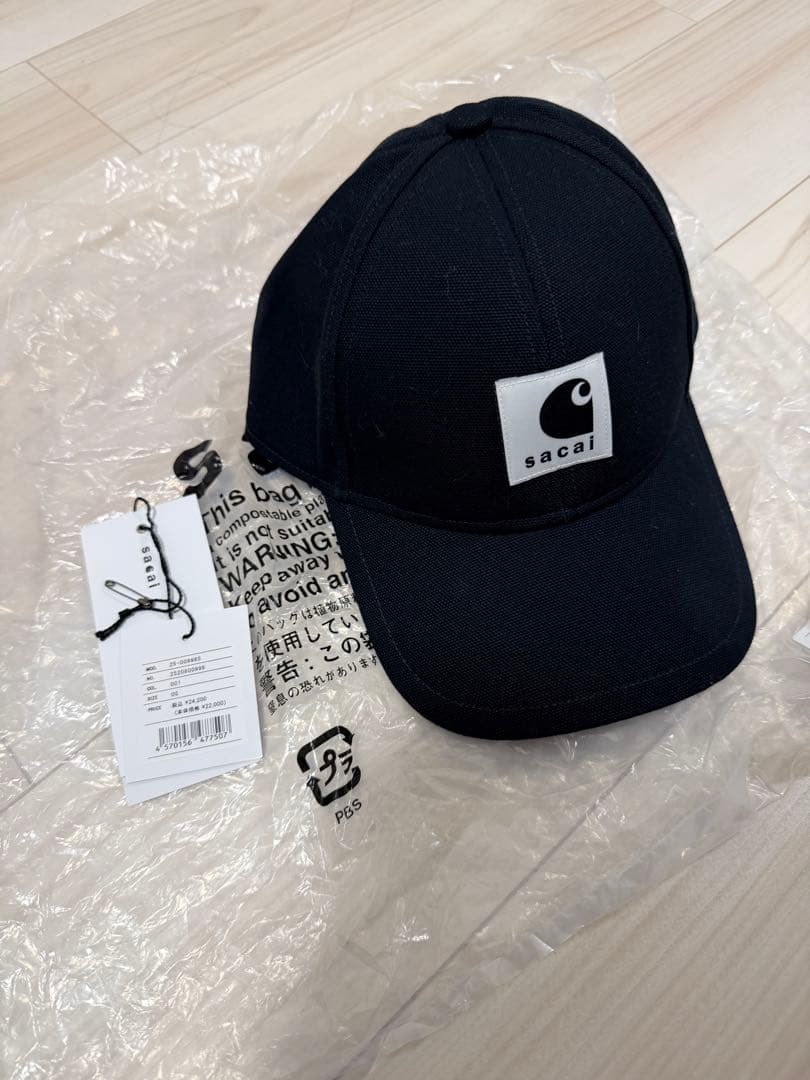 25aw sacai Carhartt WIP Duck Cap 黒 ブラック
