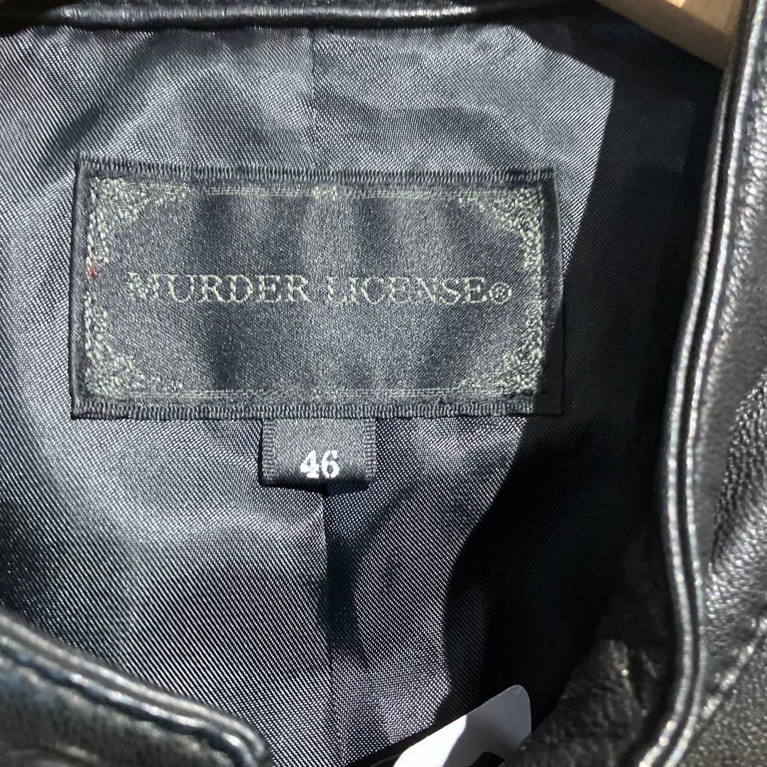 MURDER LICENSE ラムレザーライダース Y2K ブラック