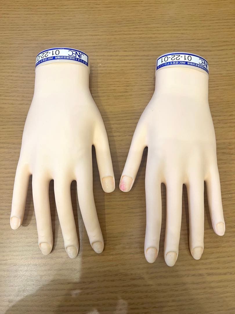 【もふこさま】【骨折なし】ネイリスト技能検定試験 JNEC認定 モデルハンド