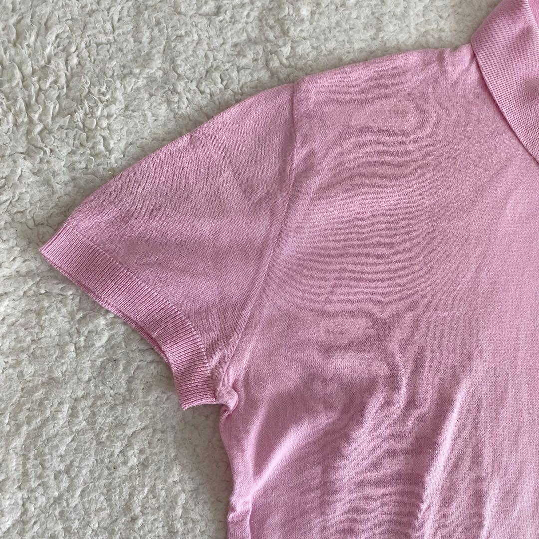 【CHANEL BOUTIQUE シャネル】ピンク　ポロシャツ　半袖　ビンテージ