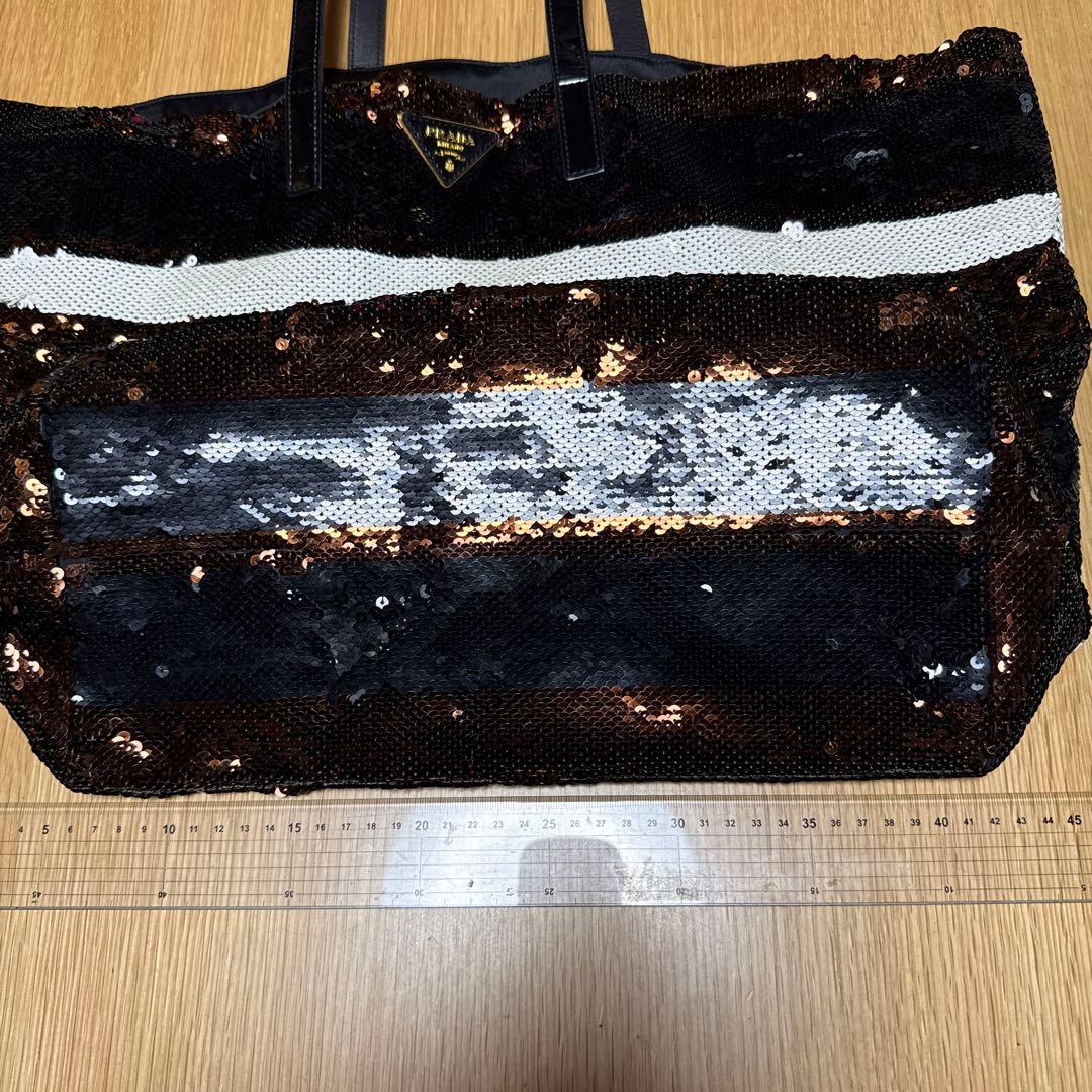 P*e様 プラダ スパンコール PRADA トートバッグ