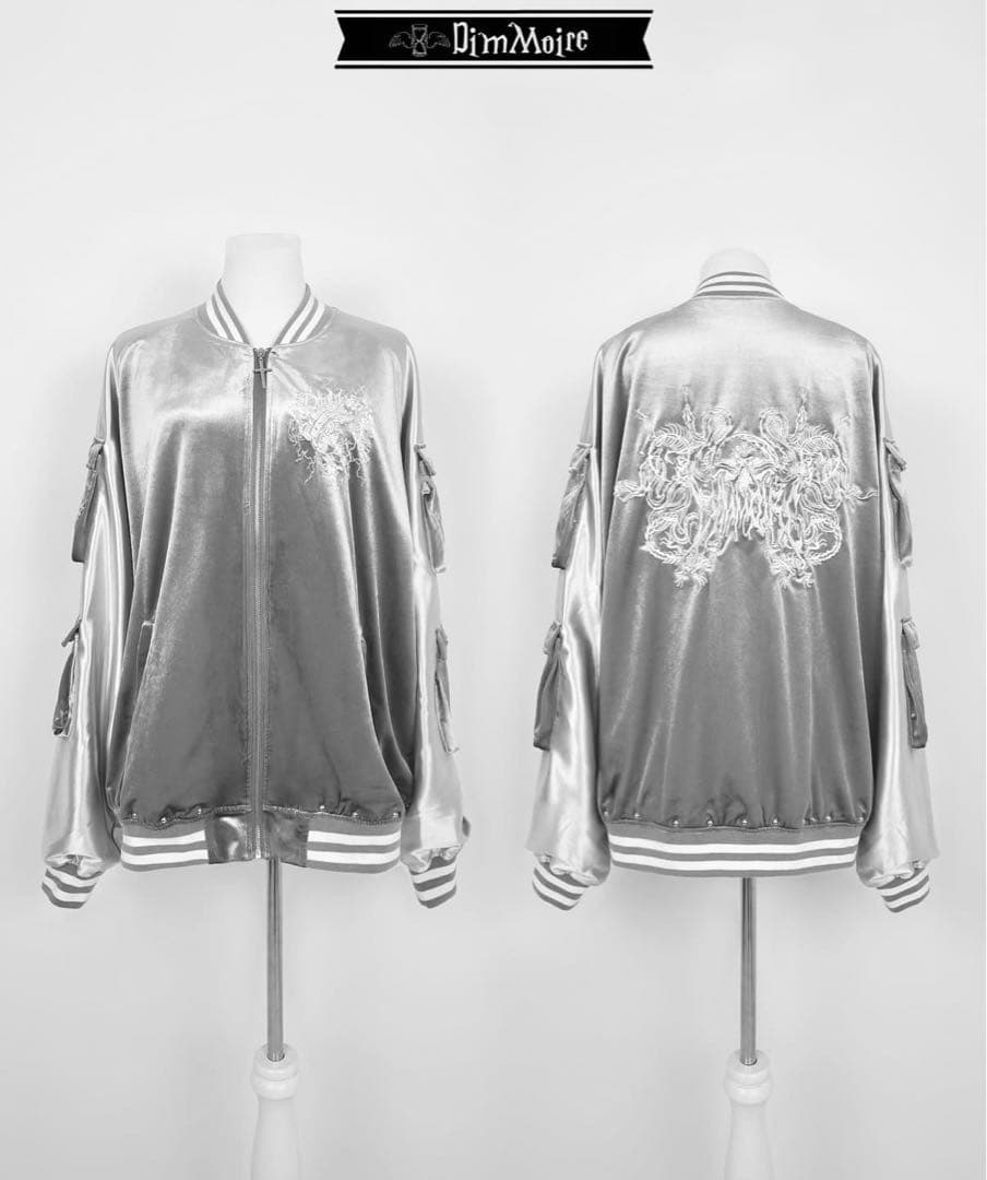 DimMoire Messy Bones ベロアスカジャン シルバー