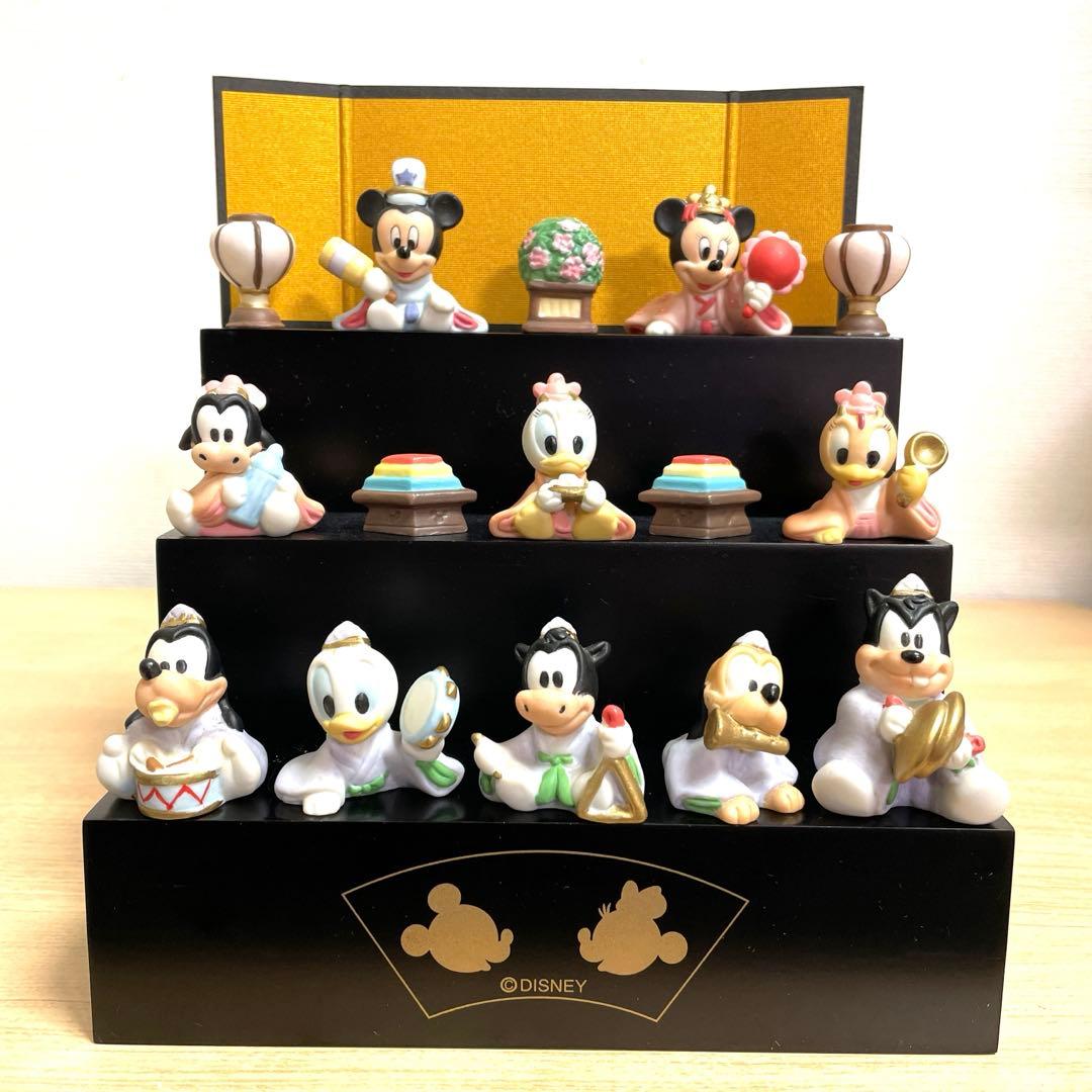ディズニー　三段雛人形　ひな祭り飾り　陶器製　Disney ベビー雛人形