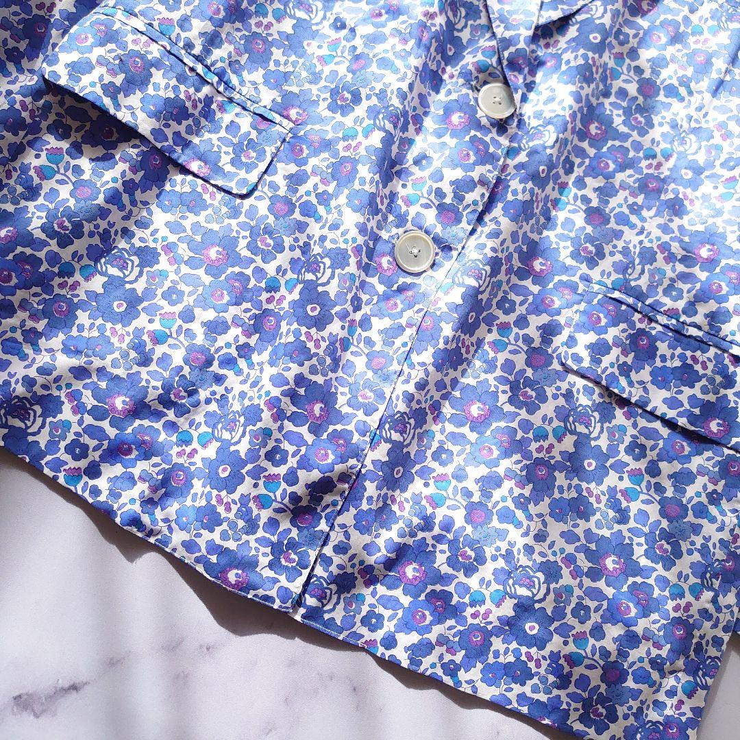 23SS ラ プレスティックウィストン テーラードジャケット 花柄 青 0 S