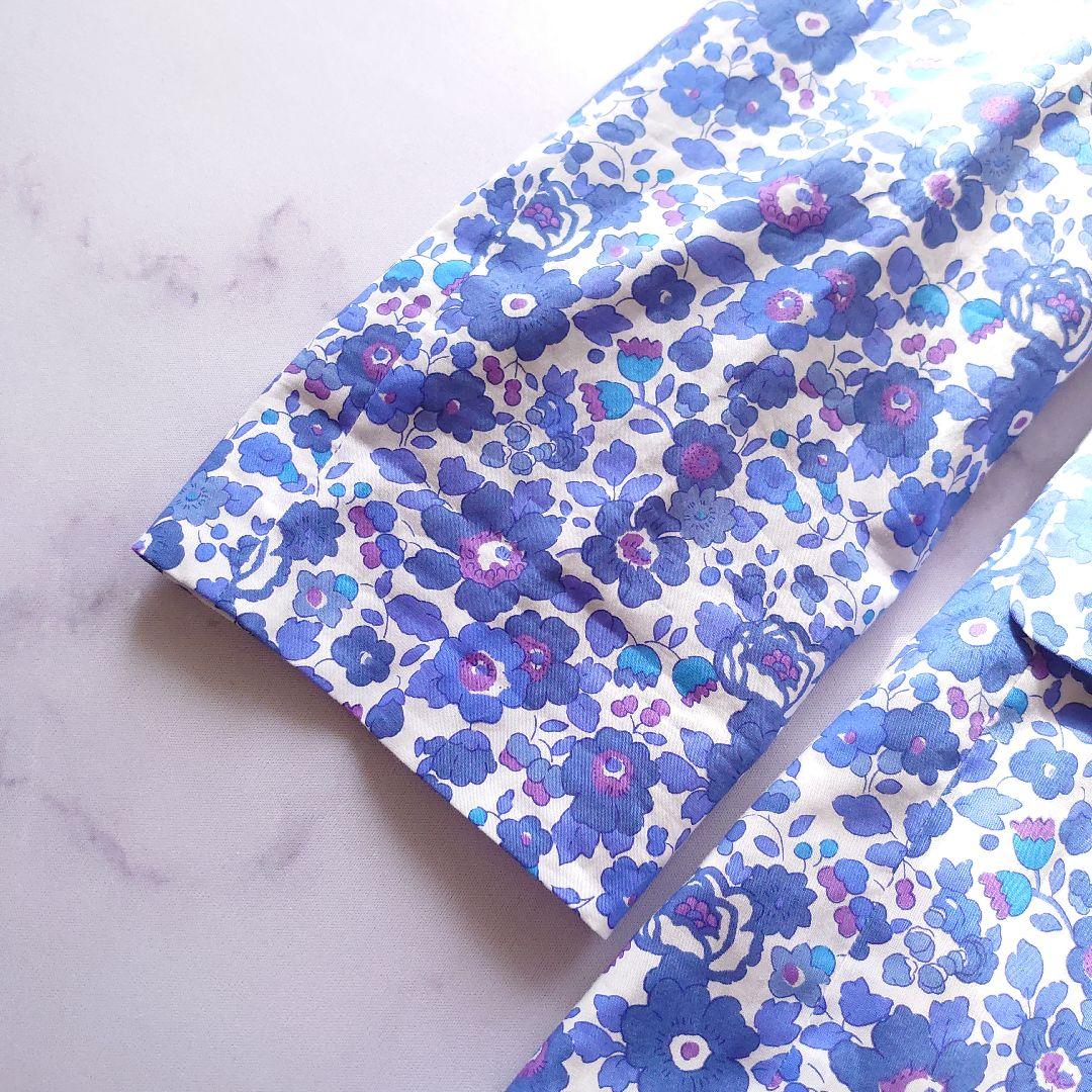 23SS ラ プレスティックウィストン テーラードジャケット 花柄 青 0 S