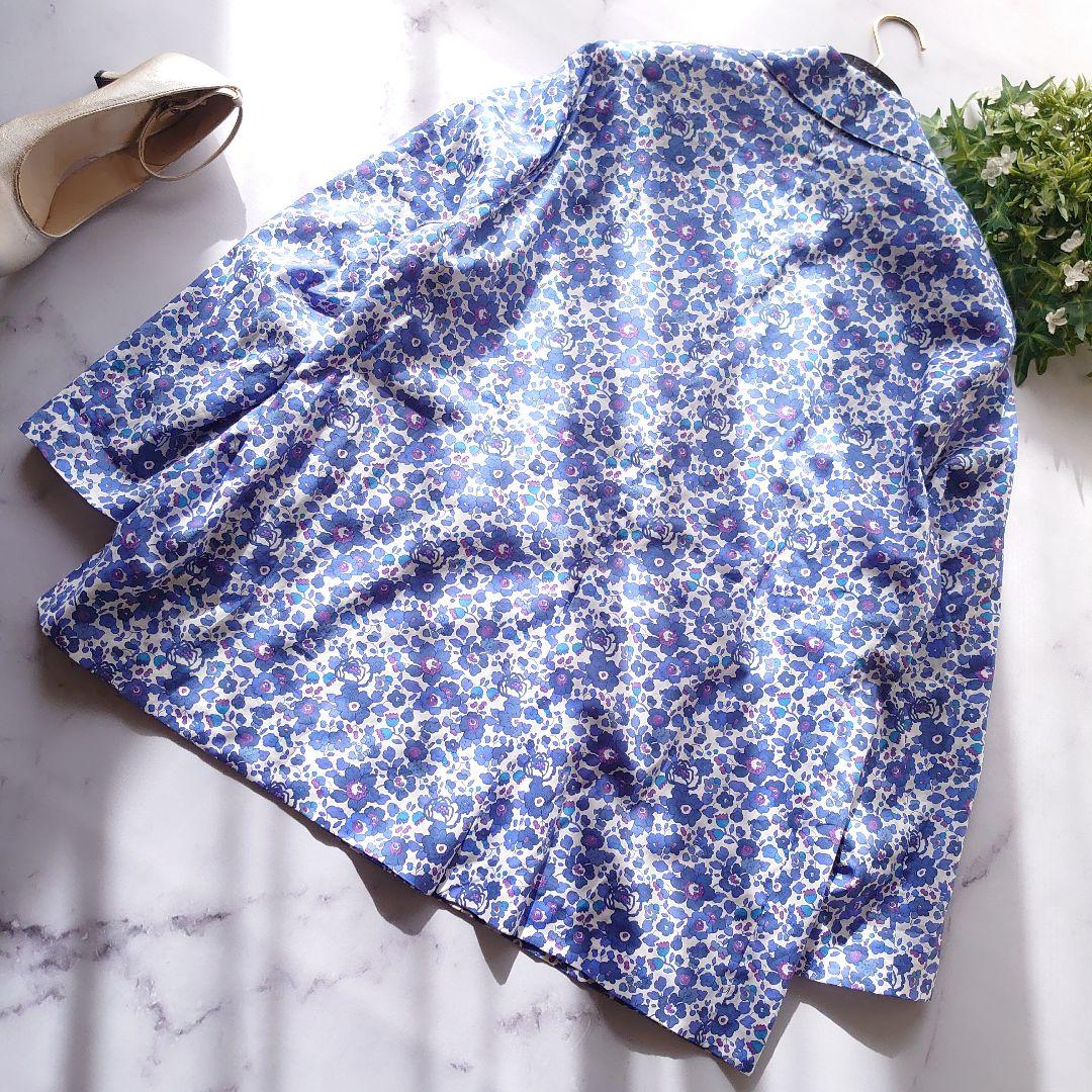 23SS ラ プレスティックウィストン テーラードジャケット 花柄 青 0 S