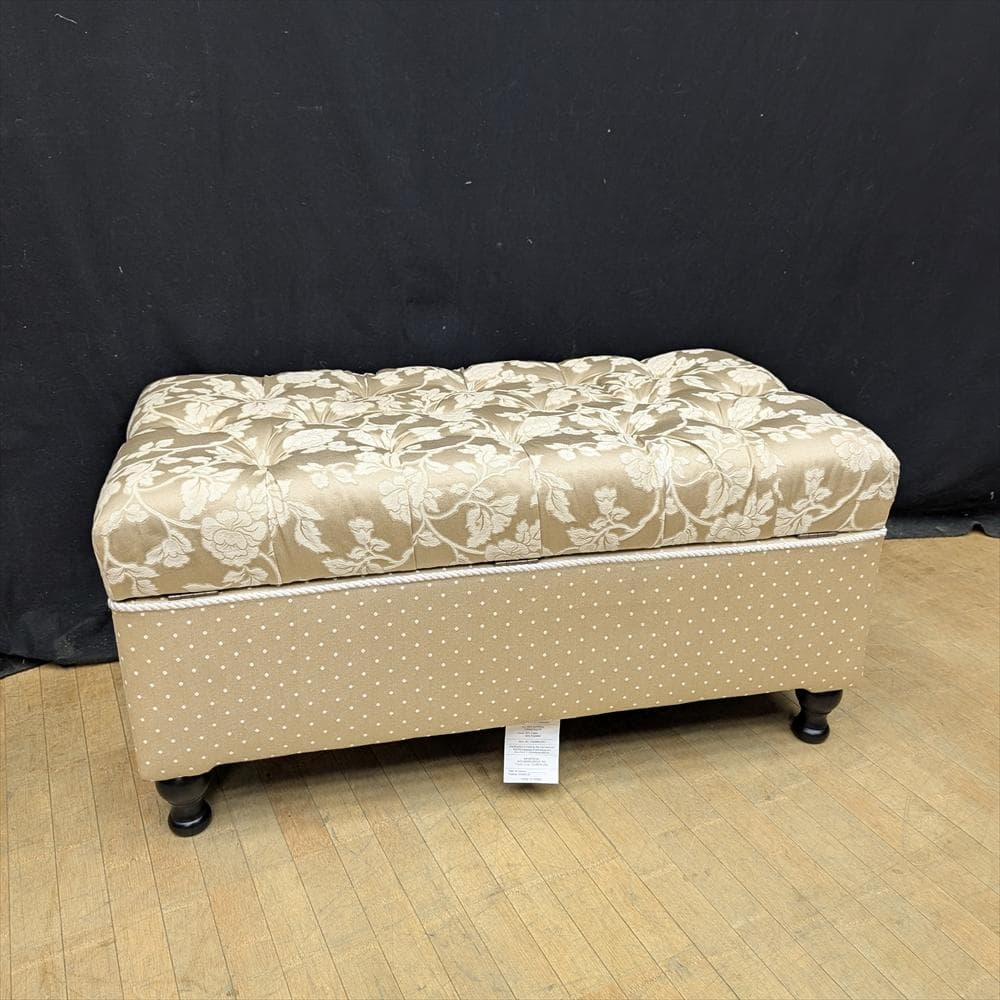 ジェニファーテイラー　ヘアルーム　収納付　ベンチボックス　スツール　二人掛け