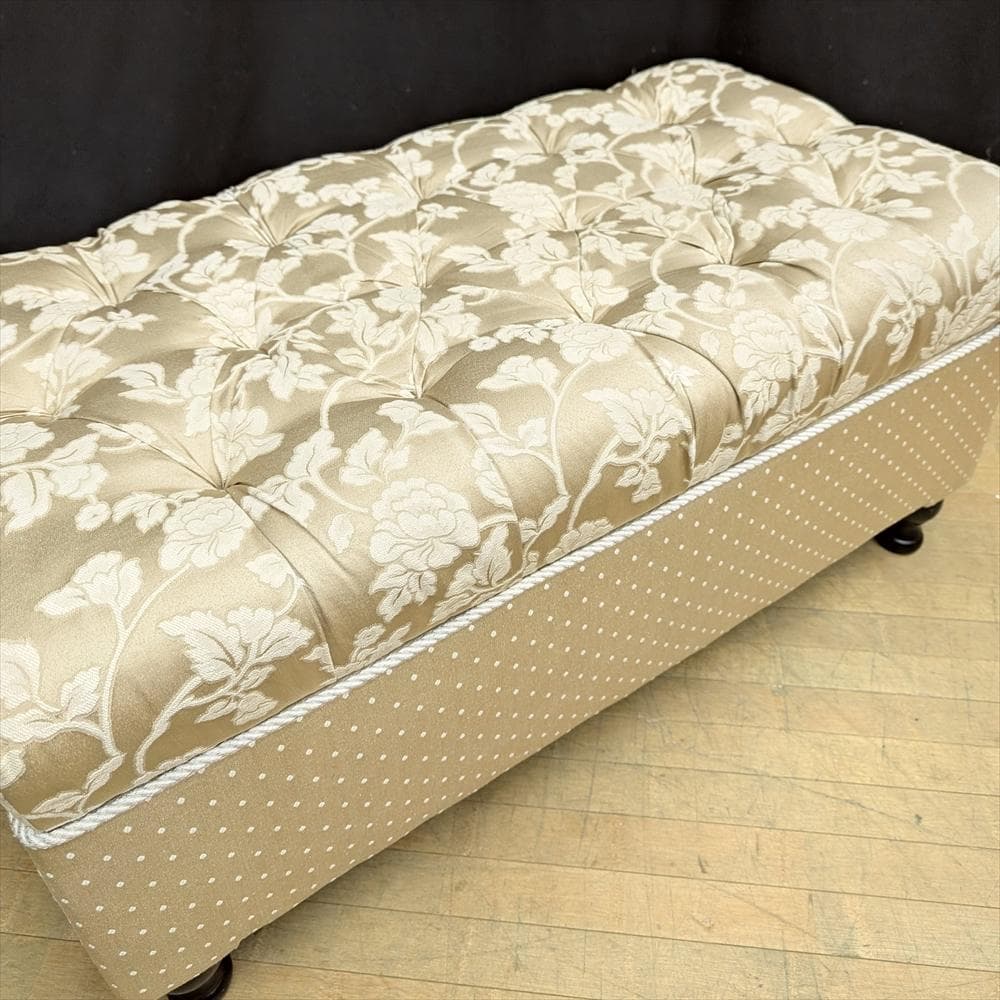 ジェニファーテイラー　ヘアルーム　収納付　ベンチボックス　スツール　二人掛け