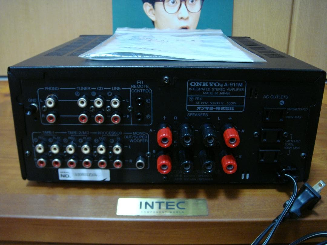 整備済 希少ONKYOオンキョー INTEC275アンプ A-911M黒 取説付