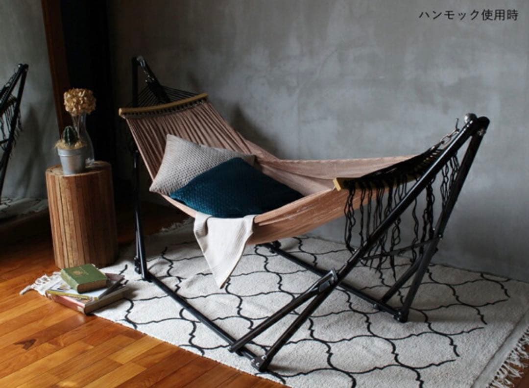 【グレージュ】23,100円 座り心地高評価 人気 自立式3wayハンモック