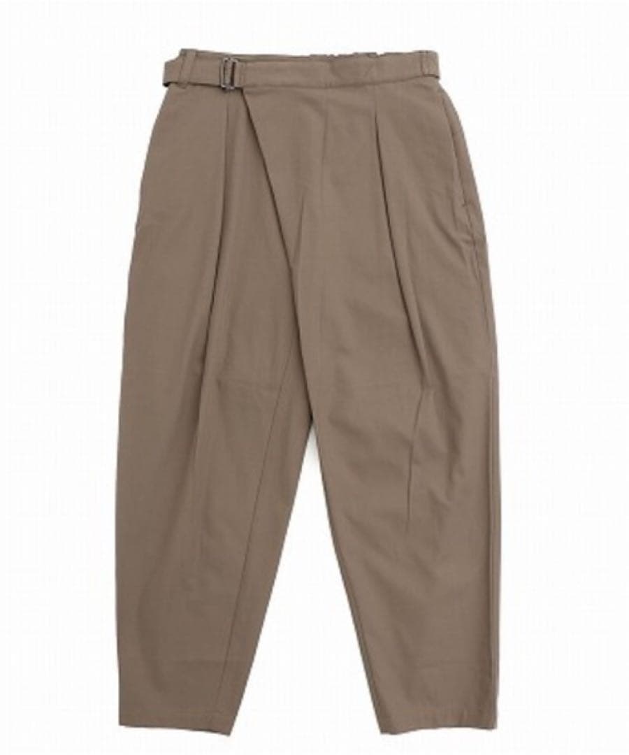 KAZUYUKI KUMAGAI 80/2 強撚ギャバ ベルト付ラップパンツ