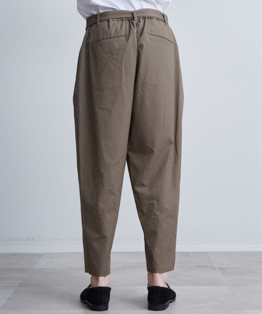 KAZUYUKI KUMAGAI 80/2 強撚ギャバ ベルト付ラップパンツ