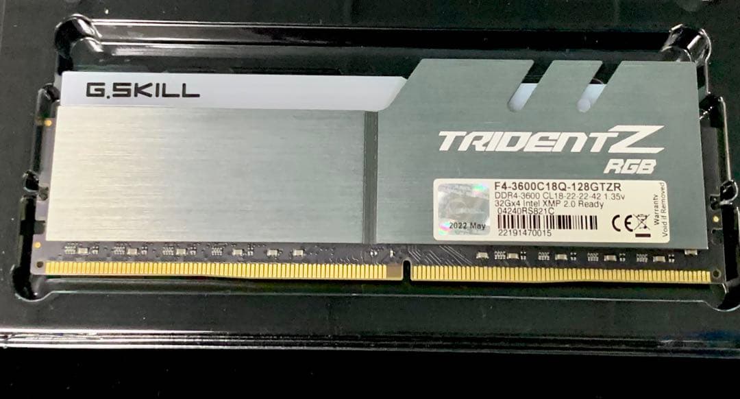 動作確認 G.SKILL 32GB×4 Trident Z　DDR4 3800