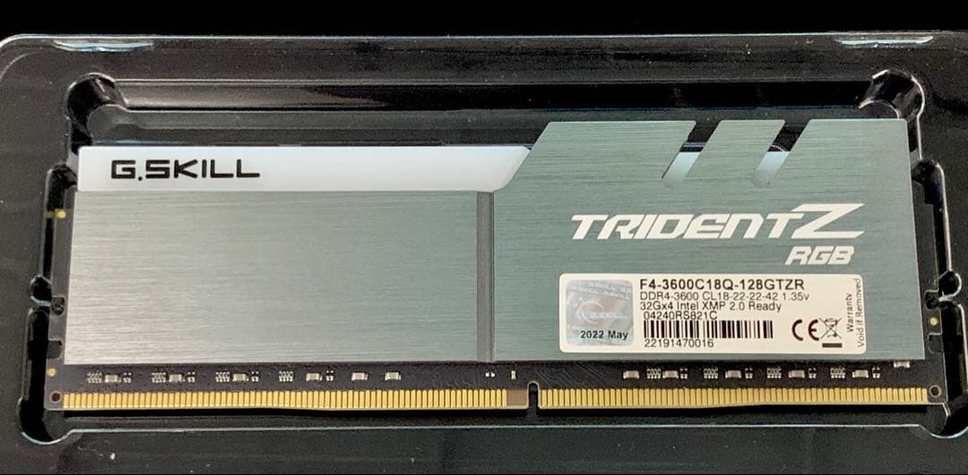動作確認 G.SKILL 32GB×4 Trident Z　DDR4 3800