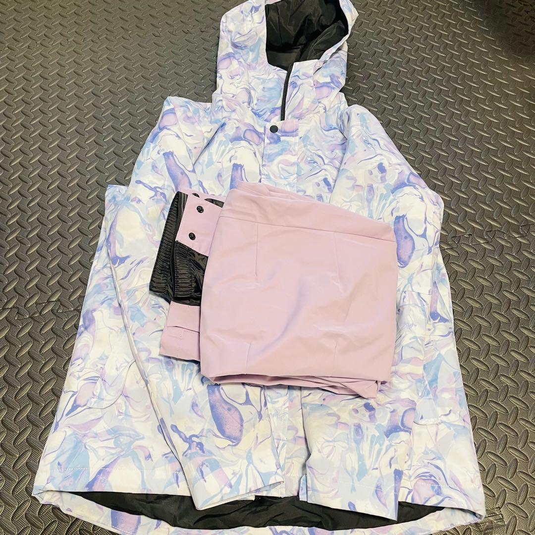 新品スノーボードウェア 女性用 青紫手袋付き