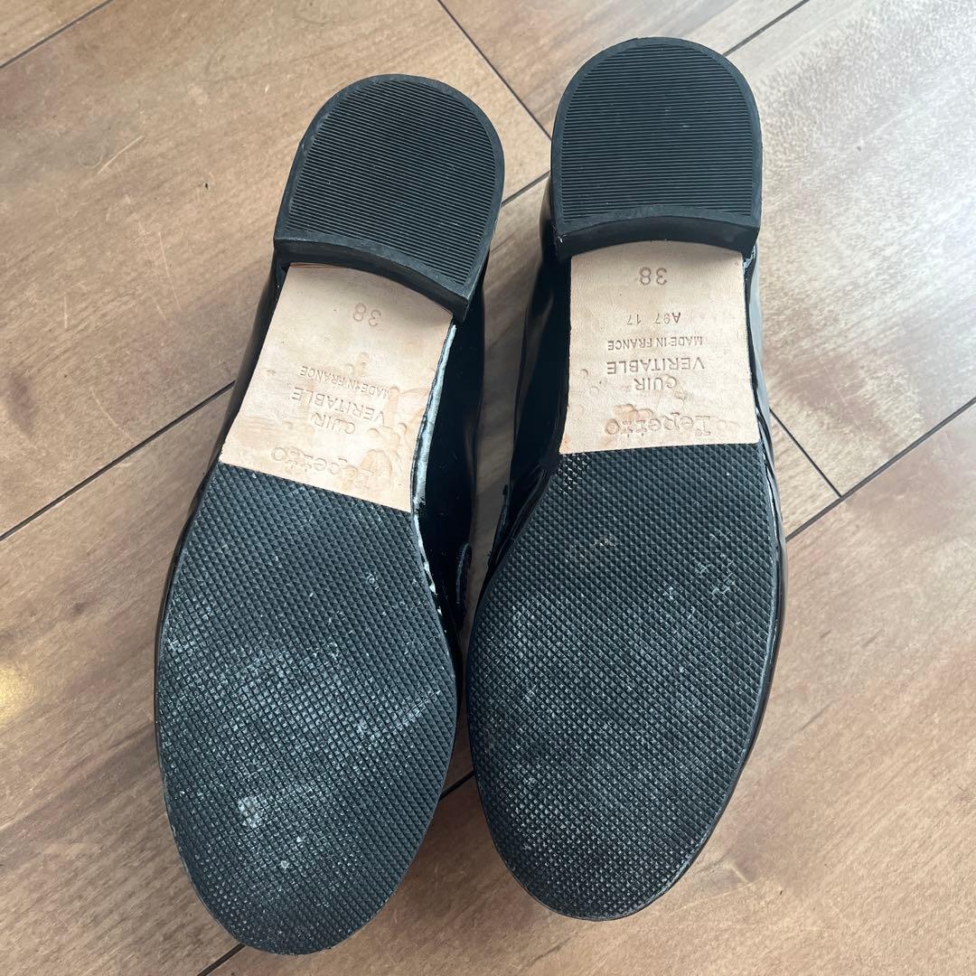 Repetto ブラック ローファーマイケル 38