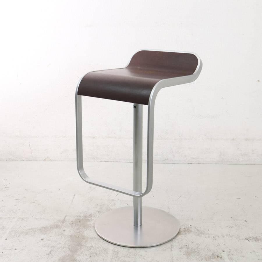 はなこ様6の5ラパルマ レム ハイスツール オーク突板 ブラウン 昇降回転