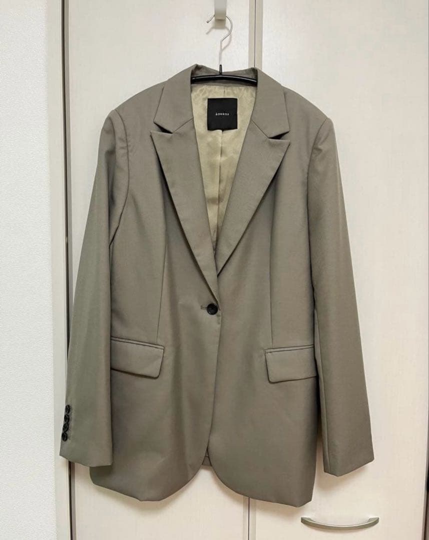 anuans ウールブレンドシングルジャケット KHAKI BEIGE
