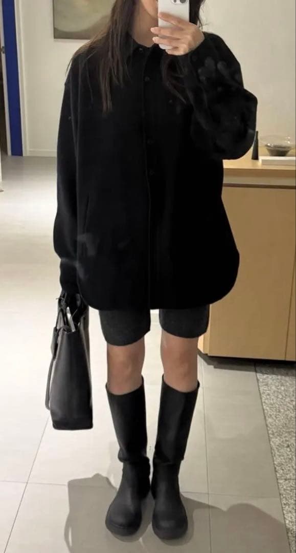 todayful トゥデイフル　ウールシャツジャケット　ブラック　36サイズ