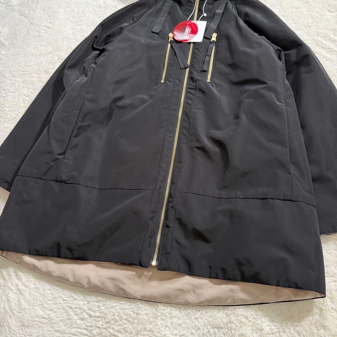 【新品】ドゥクラッセ マジカルサーモ ボアフードコート XL リバーシブル 完売