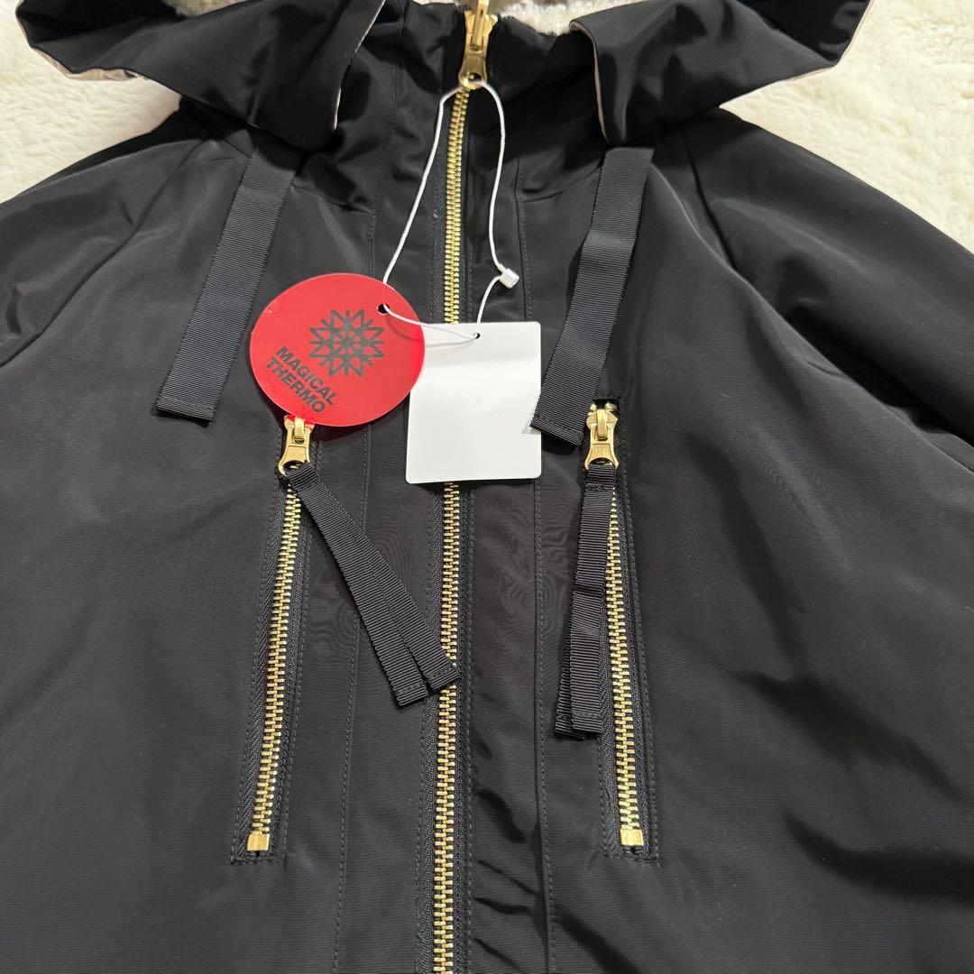 【新品】ドゥクラッセ マジカルサーモ ボアフードコート XL リバーシブル 完売