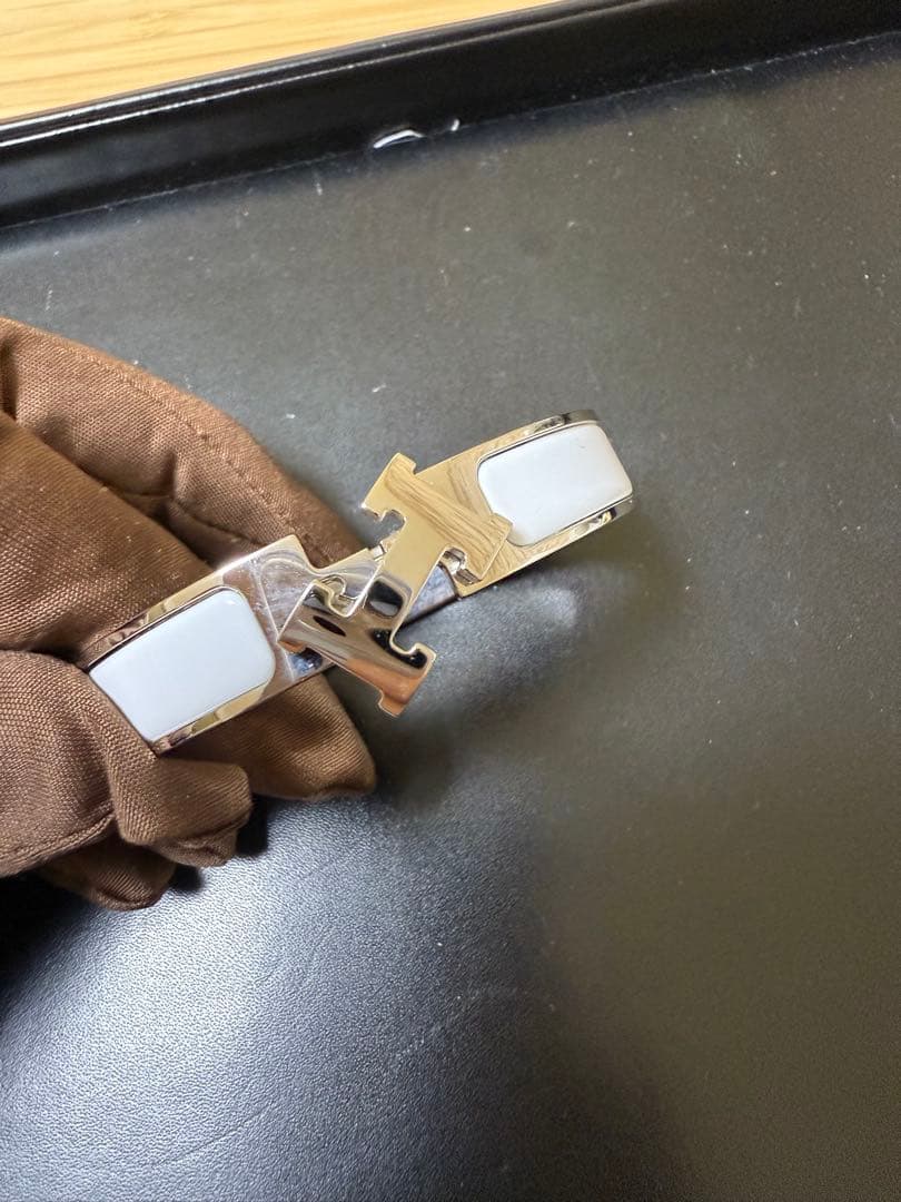 HERMES H バングル ホワイト