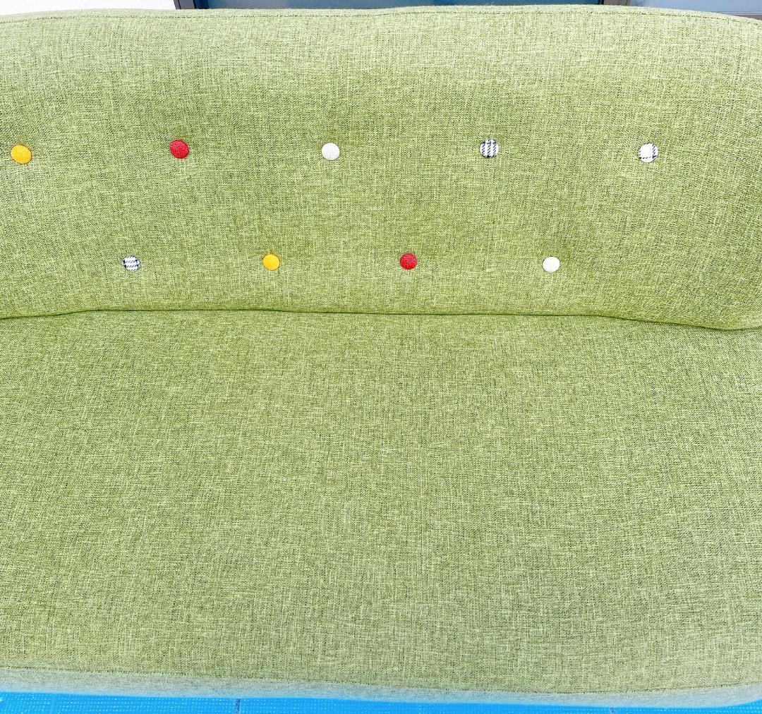 DAH　不二貿易 ソファ 2人掛け 幅123cm デイジグリーン