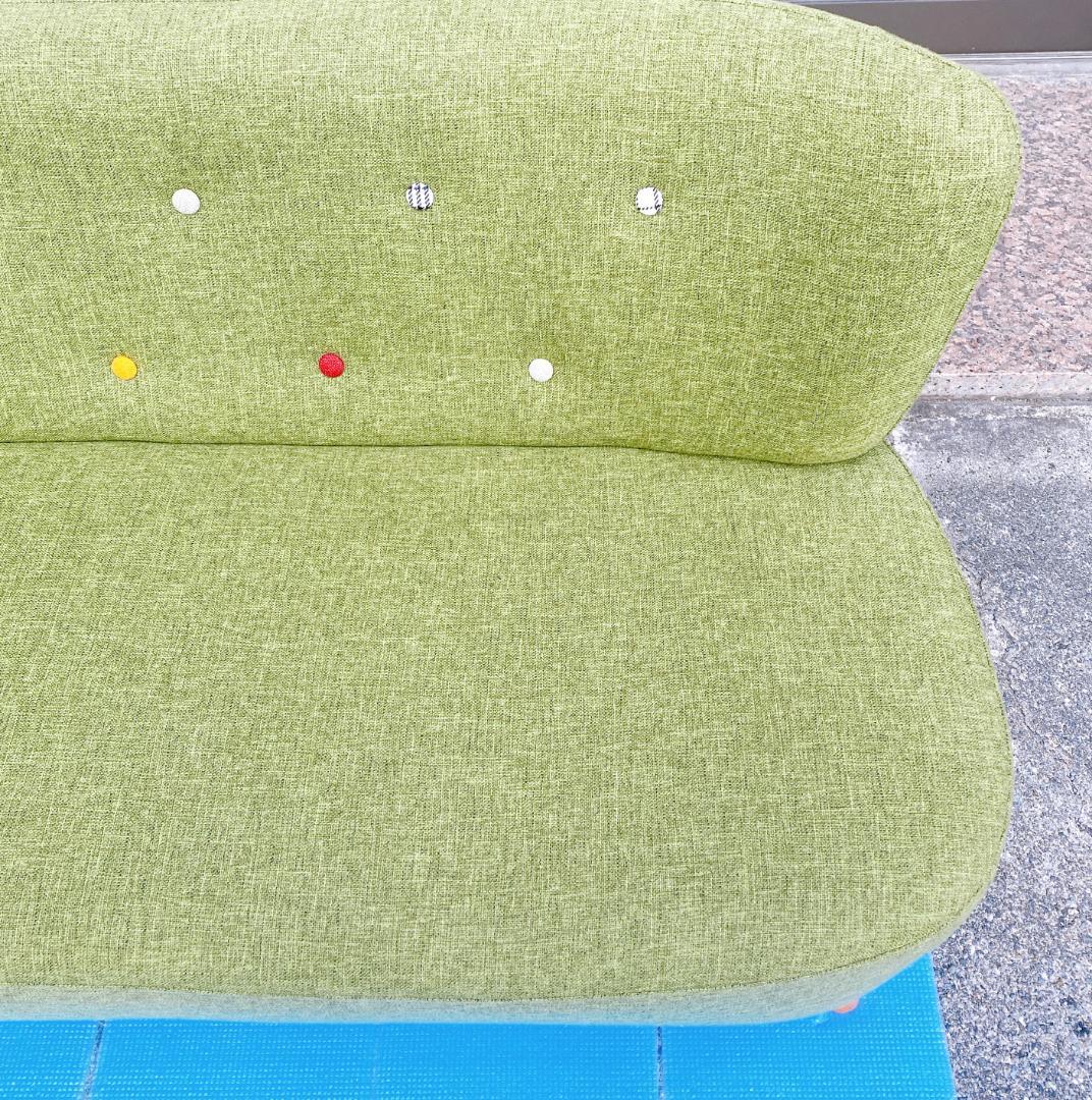 DAH　不二貿易 ソファ 2人掛け 幅123cm デイジグリーン