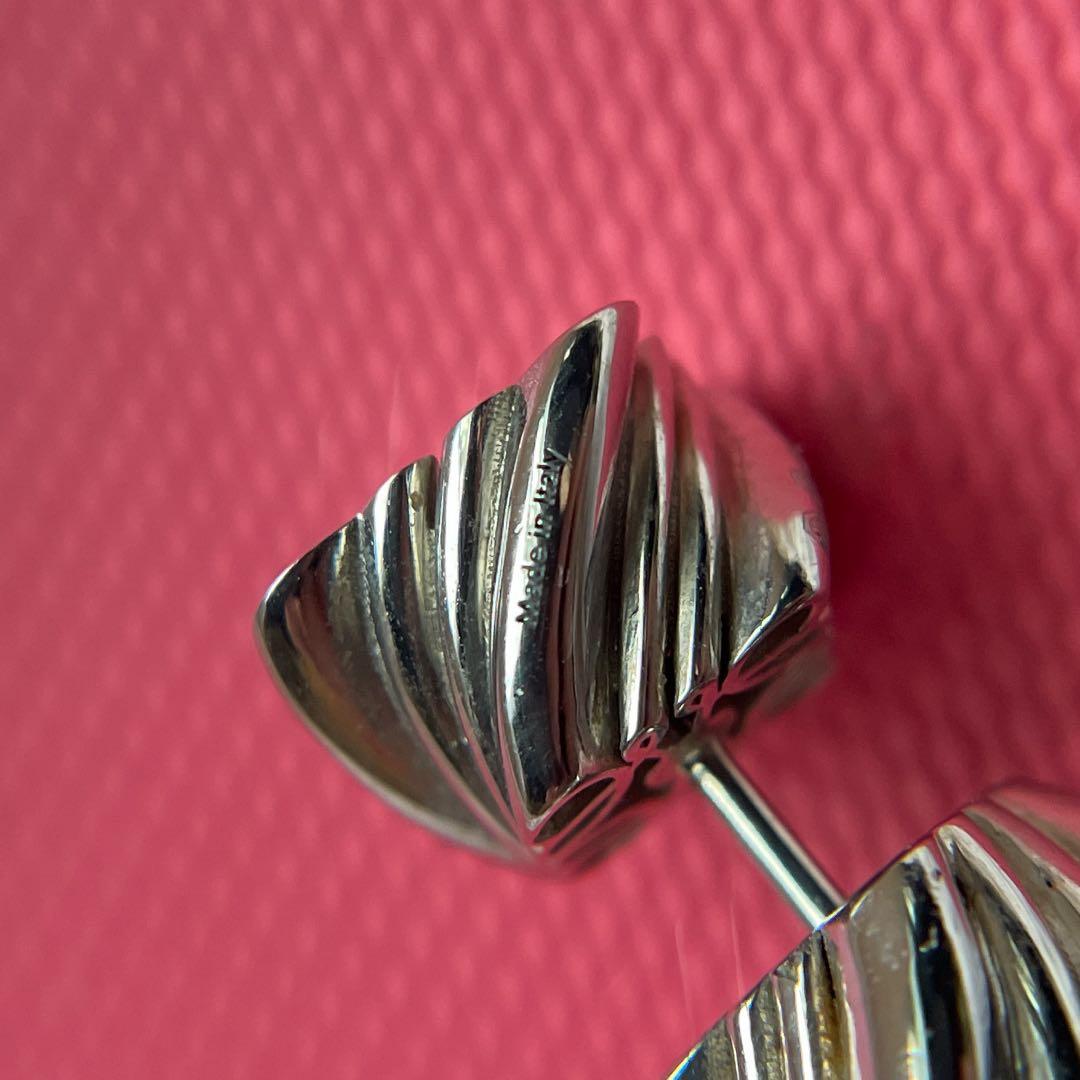 LOEWE ロエベ ツイード ピアス 925 シルバー