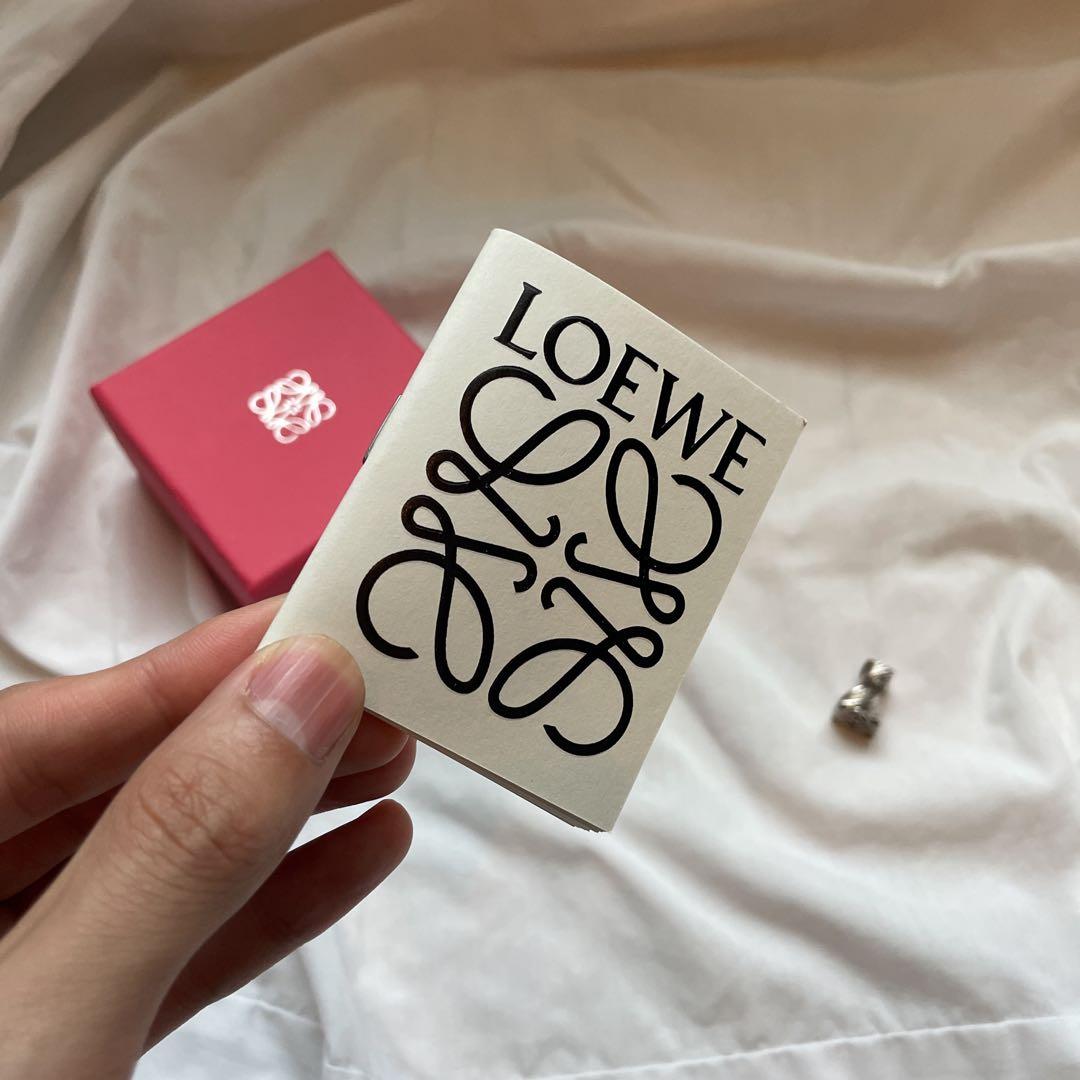 LOEWE ロエベ ツイード ピアス 925 シルバー