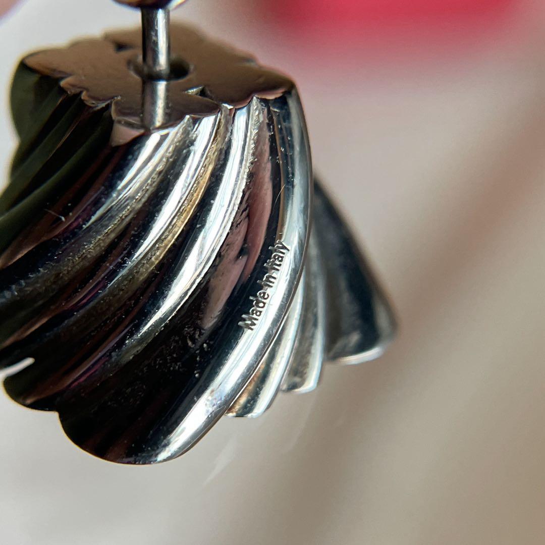 LOEWE ロエベ ツイード ピアス 925 シルバー